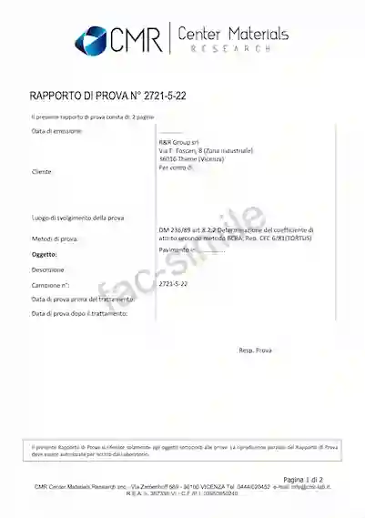 Certificazione CMR Center Materials Research
